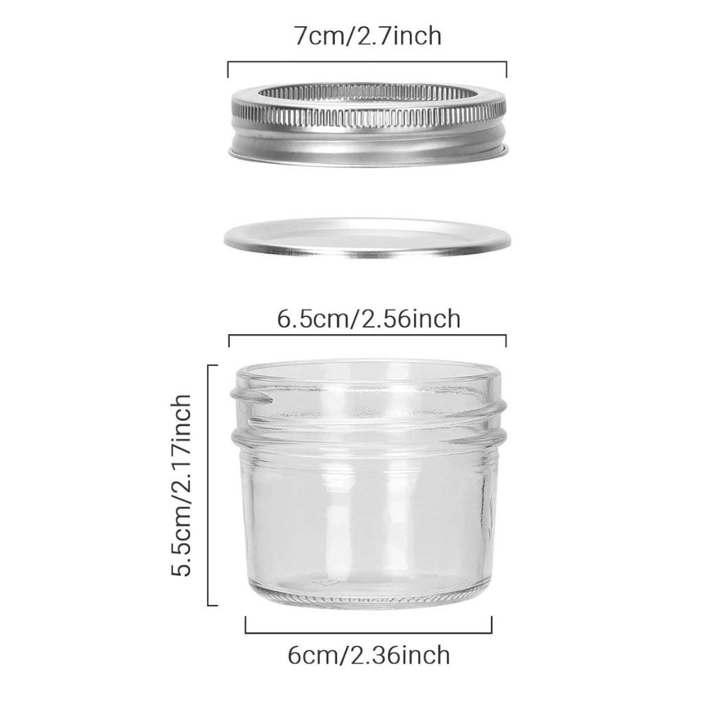 4 Oz Glass Screw Top Mason Jar