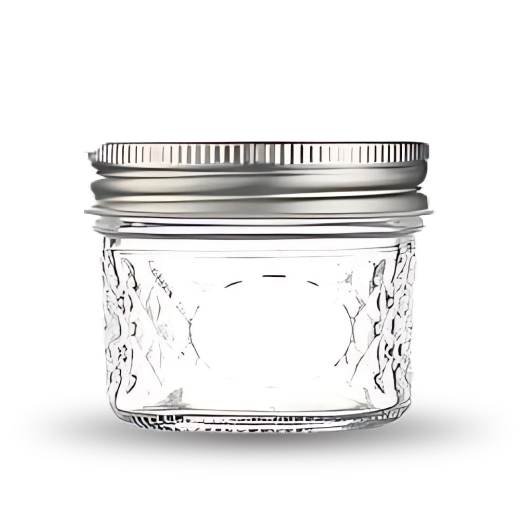 4 Oz Glass Screw Top Mason Jar