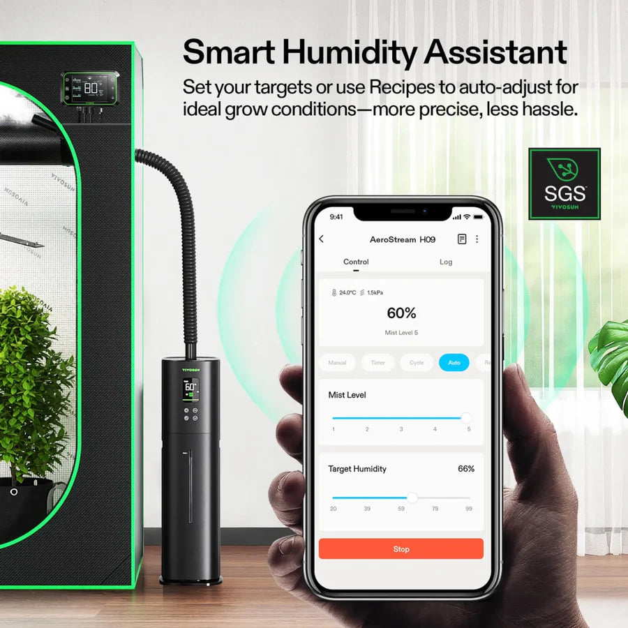 Vivosun AeroStream H09 Intelligent Wi-Fi Humidifier,