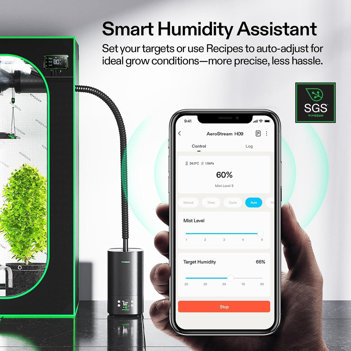 Vivosun AeroStream H05 Intelligent Wi-Fi Humidifier