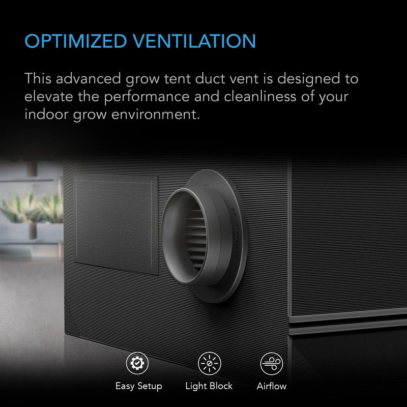 AC Infinity Grow Tent Duct Vent Attachment, 6-Inch 2 Pack