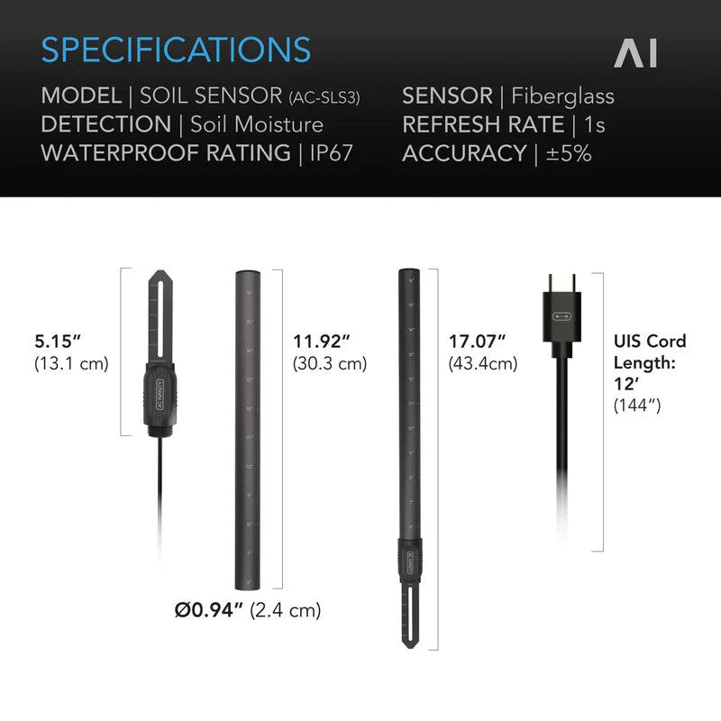 AC Infinity Soil Sensor Probe For AI Controller