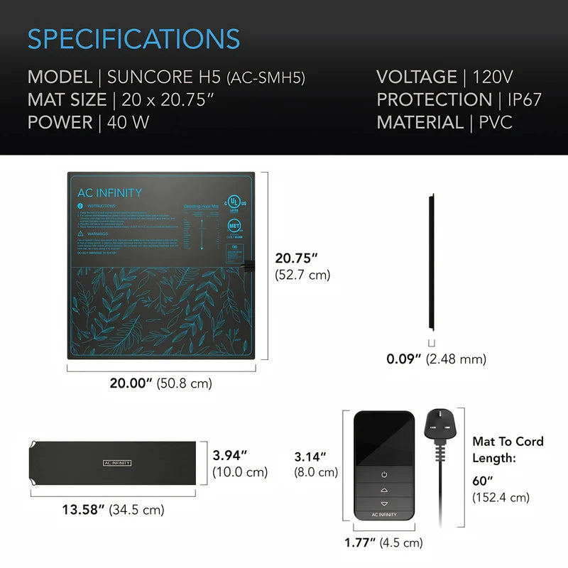 AC Infinity Suncore H5 Heat Mat