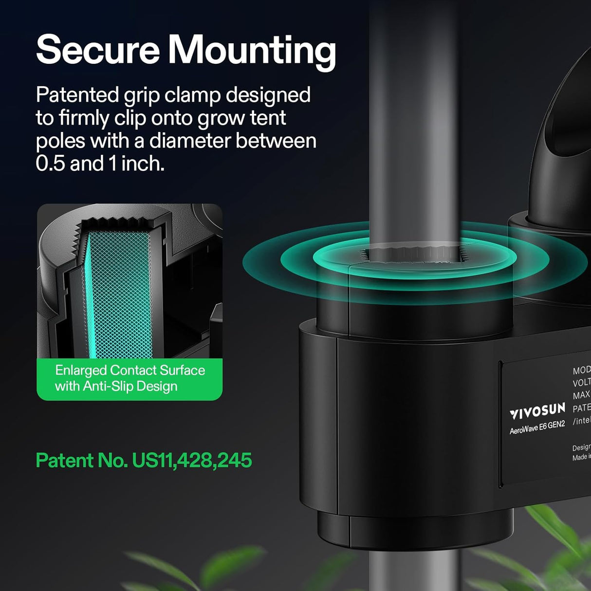 Vivosun Aero Wave E6 Clip On Fan 2 Pack