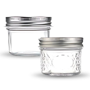 4 Oz Glass Screw Top Mason Jar 