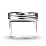 4 Oz Glass Screw Top Mason Jar 