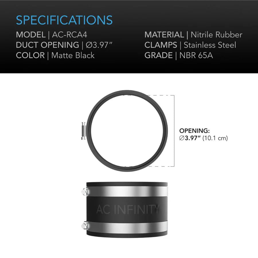 AC Infinity Noise Reduction Clamp - All Sizes