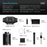 AC Infinity Air Filtration Kit 4" with AI Controller