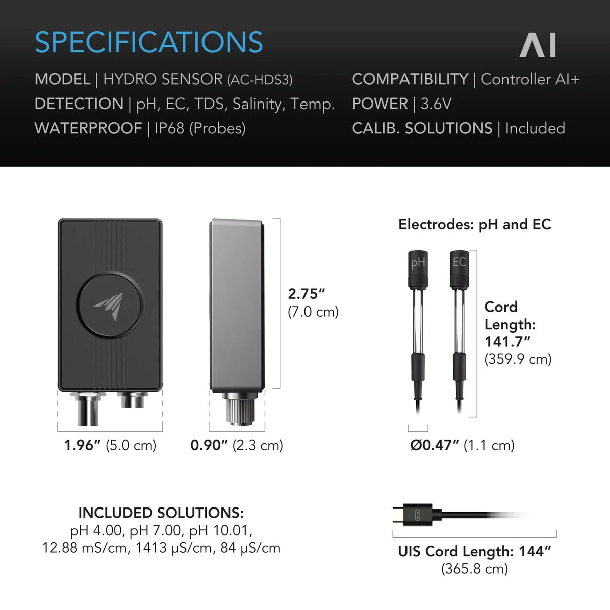 AC Infinity - Hydro Sensor For Controller AI+