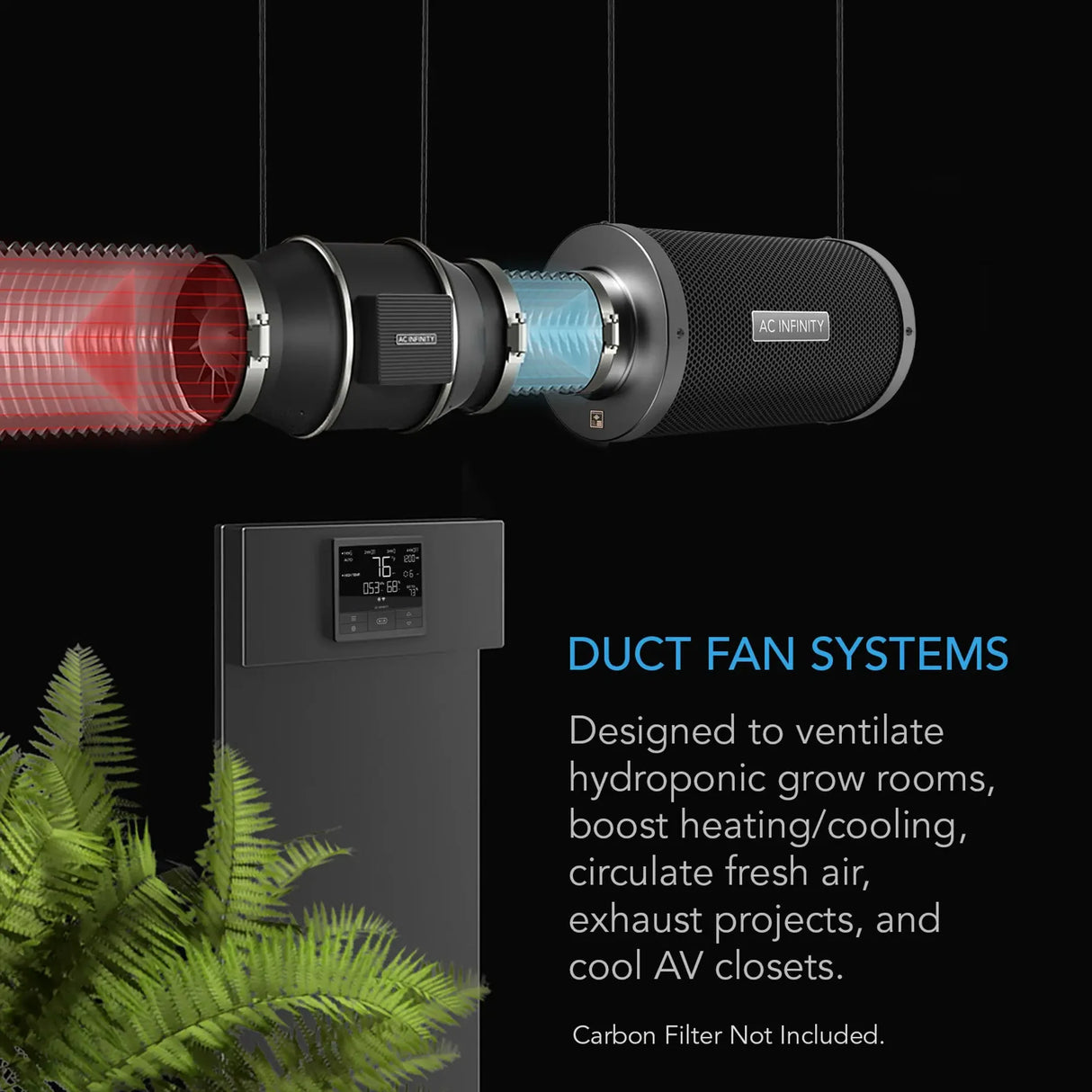 AC Infinity Cloudline Inline EC Extraction Fan