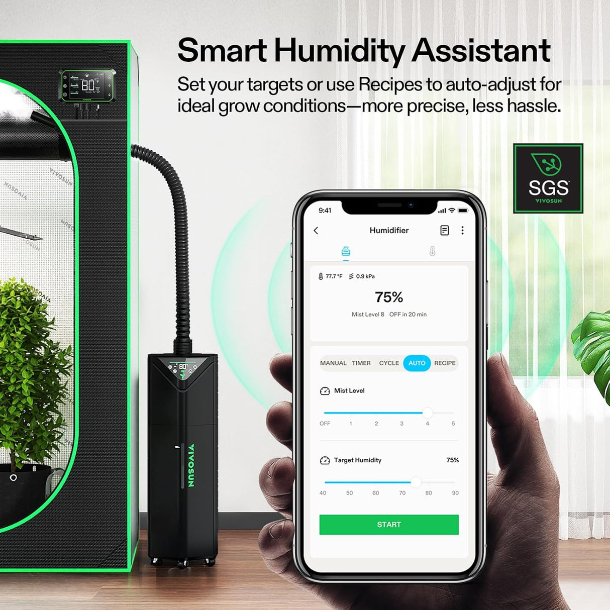Vivosun AeroStream H19 Humidifier Intelligent 19L