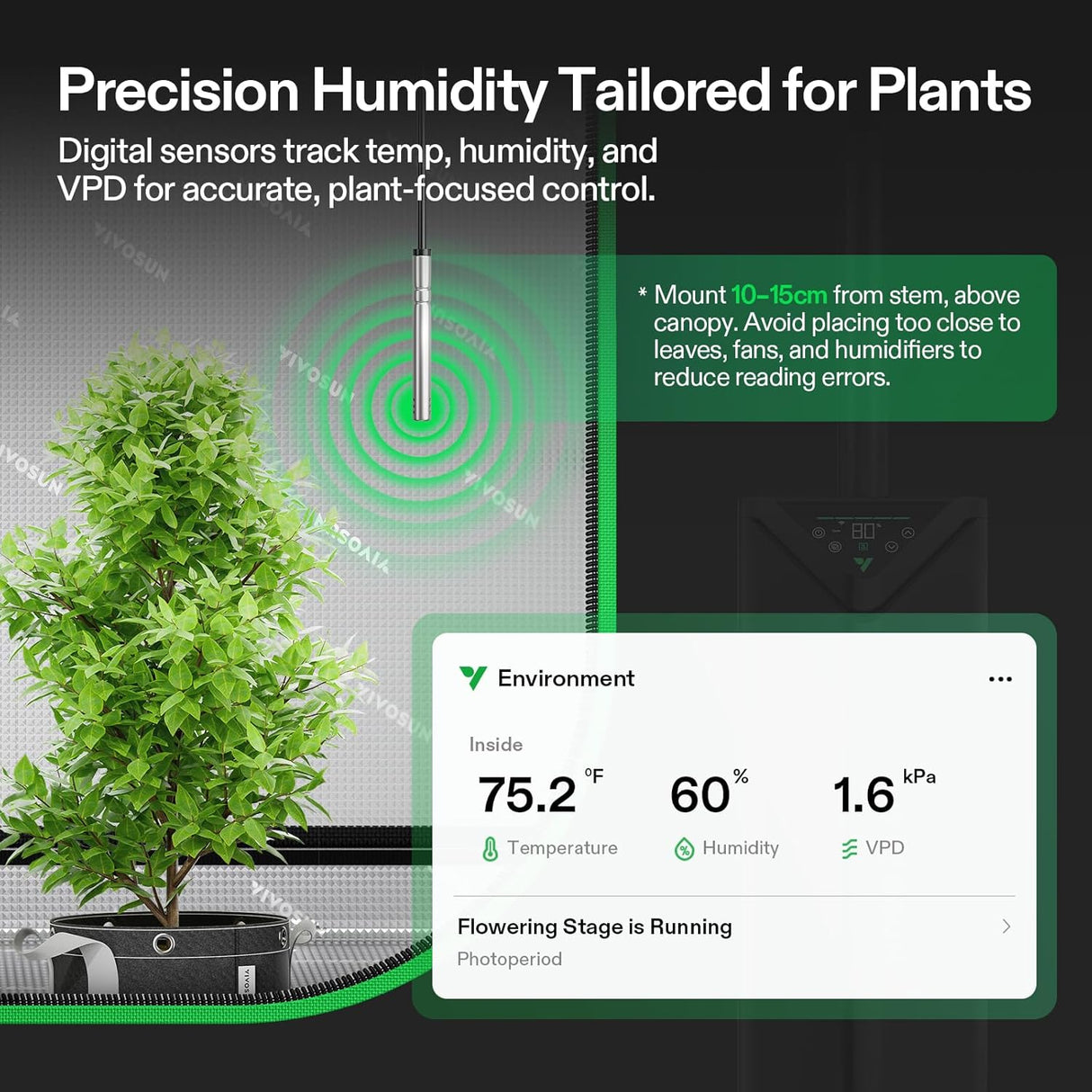 Vivosun AeroStream H19 Humidifier Intelligent 19L