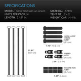 AC Infinity Grow Tent Mounting Bars - All Sizes