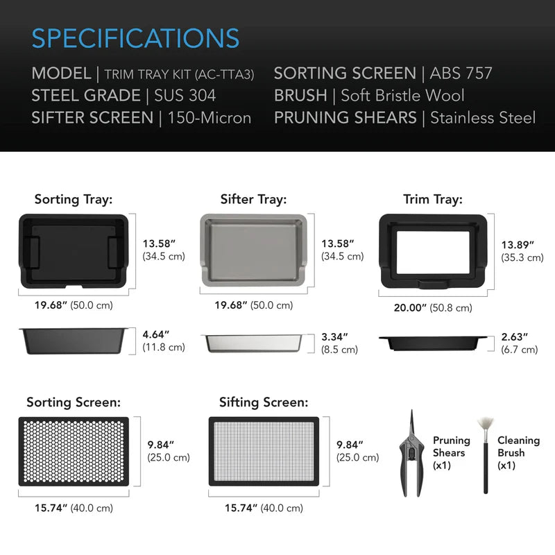 AC Infinity Large Trimming Tray System
