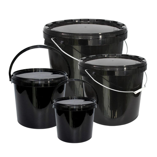 Verisma Bucket Black Plastic Buckets With Lids - 5L, 10L, 20L, 25L , 30L – Squish Tech ...