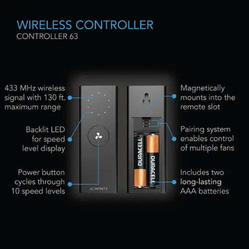 AC Infinity Controller 63 Wireless Remote