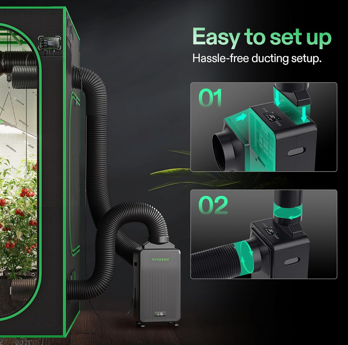 Vivosun AeroDrain D12 Intelligent Dehumidifier