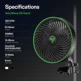 Vivosun Aero Wave E6 Clip On Fan